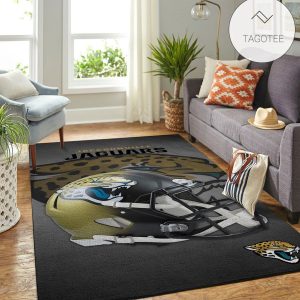 Jacksonville Jaguars Nfl Team Logo Helmet Nice Gift Home Decor Rectangle Area Rug