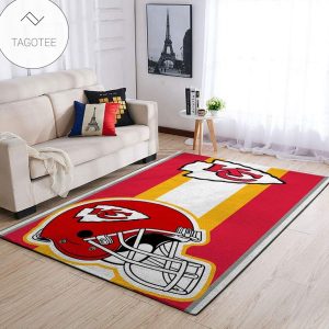 Kansas City Chiefs Nfl Team Logo Helmet Nice Gift Home Decor Area Rug Rugs For Living Room Rug Home Decor
