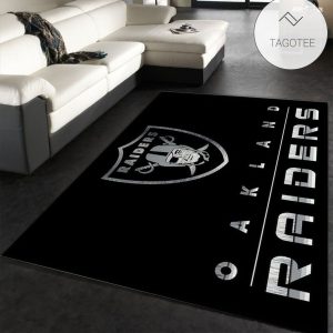 Las Vegas Raiders Imperial Chrome Rug Nfl Area Rug For Christmas Bedroom Us Gift Decor